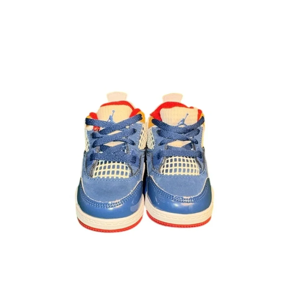 Jordan‎ 4 Retro Messy Room Blue White Red Toddler Sneakers 5C DR6951-400